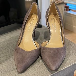 Jessica Simpson brand new gray heels size 10.